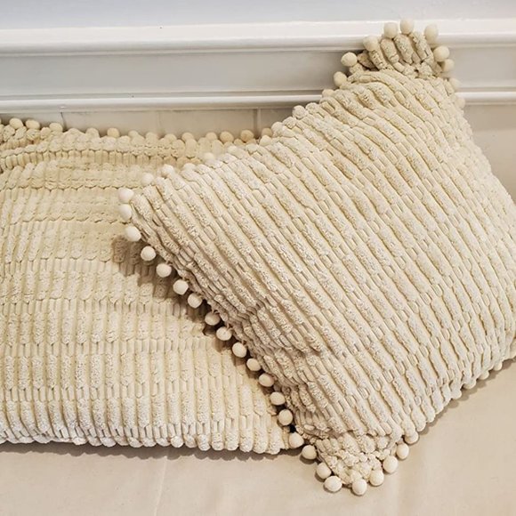 Modern Farmhouse Throw Pillow Covers Set Decorative Accent Cases Boho Decor 18" - Picture 1 of 13